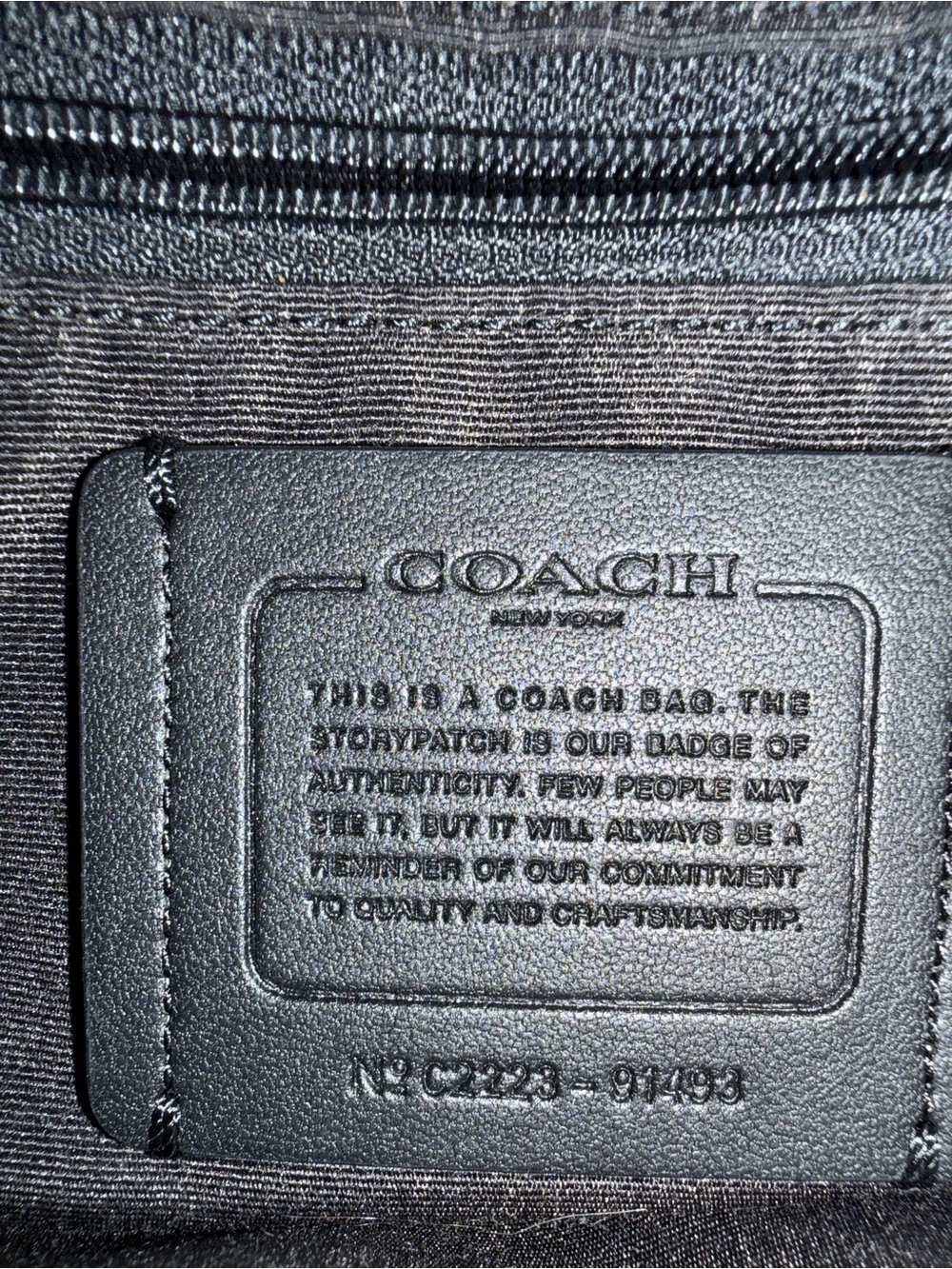 ✨ Coach Lillie Carryall in Black Crossgrain Leather (Style #91493) ✨ - Picture 2 of 11